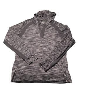 PrAna Men's Lightweight hooded athletic pullover 1/4 zip Long sleeve Size L